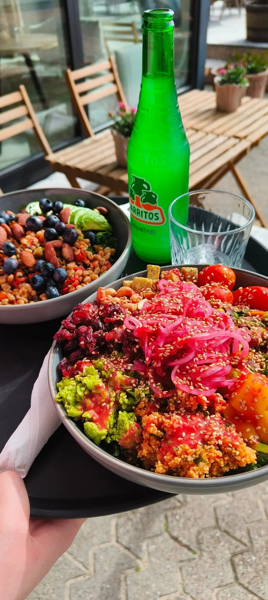 Colourful salads and organic juice at Break